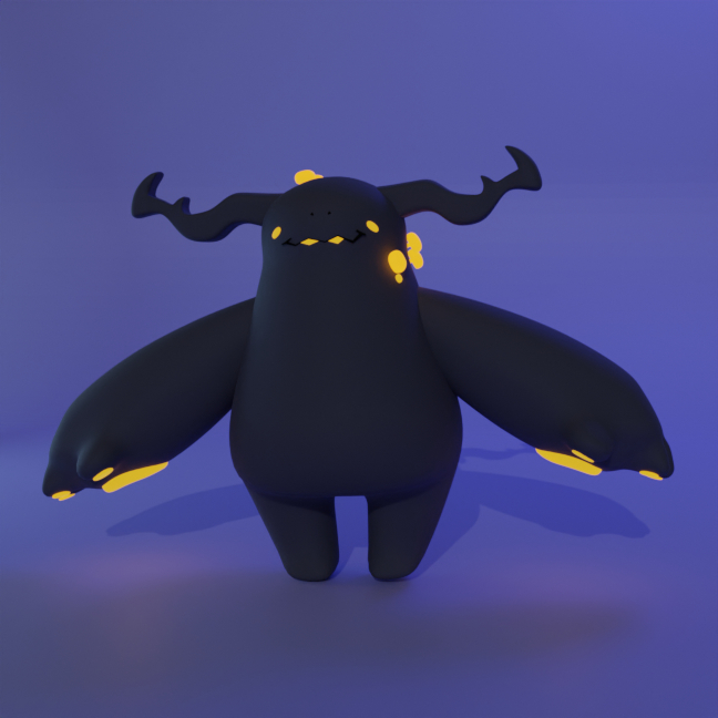3d render of a shadow monster from the forest